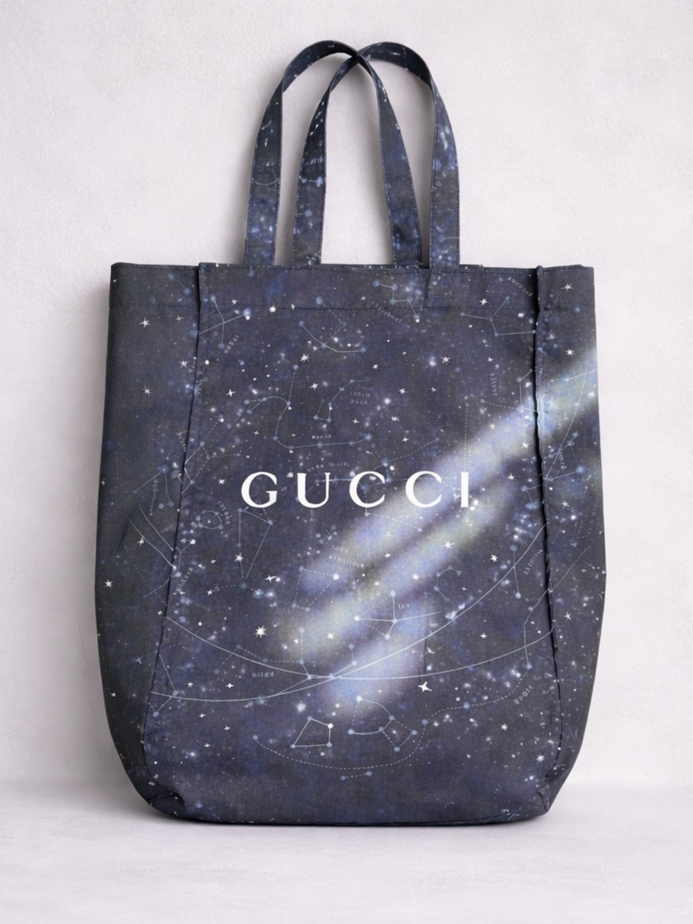 Gucci Constellation Print Canvas Tote Star Map Fabric Bag